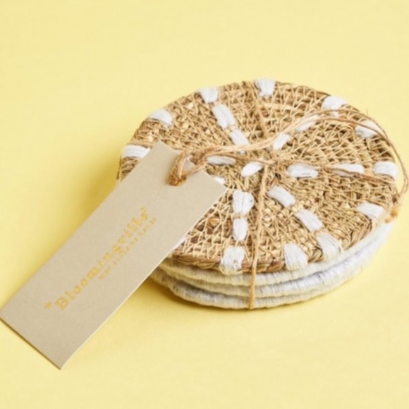 Anthropologie Other - Bloomingville Woven Seagrass Coasters